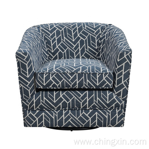 Wholesale Navy Fabric Swivel Armed Accent Chair